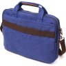Синя сумка з якісного текстилю для ноутбука Vintage (20184) - 5