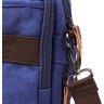 Синя сумка з якісного текстилю для ноутбука Vintage (20184) - 9