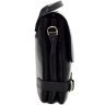 Чорна чоловіча сумка-барсетка зі шкіри флотар з декоративними пряжками DESISAN (19184) - 3