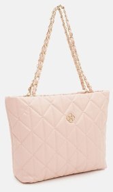 Стильная женская сумка из прочного кожзама Monsen 94647 розового цвета