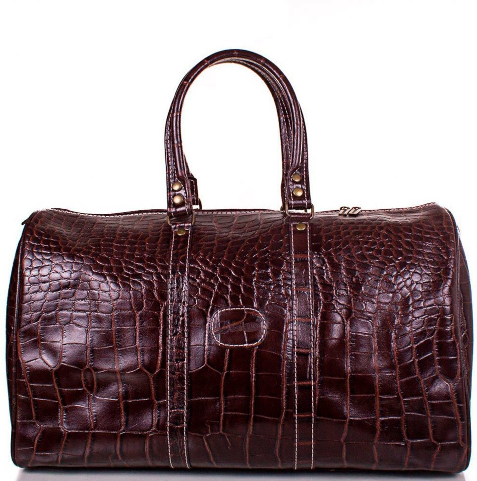 Стильная дорожная сумка из натуральной кожи коричневого цвета Desisan (504-119)