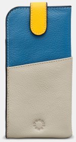 Стильный кожаный чехол для очков из фактурной кожи на кнопке Yoshi Y4309 CB разноцветный 94947