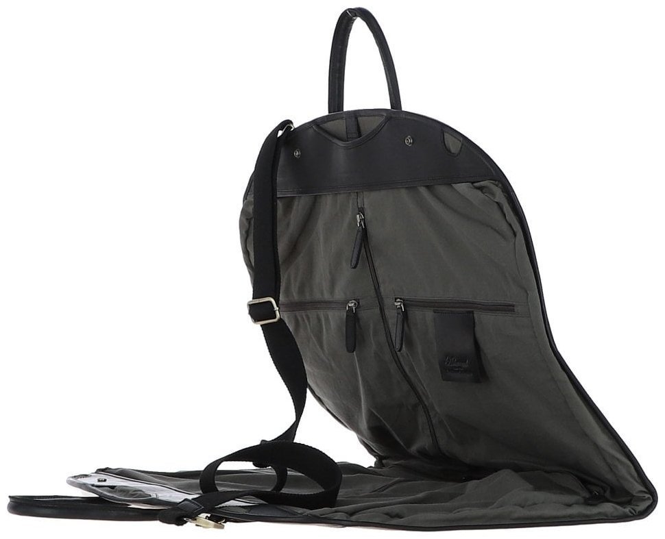 Мужской портплед из гладкой кожи для путешествий Ashwood K50 черного цвета 95447 modnotak фото №4