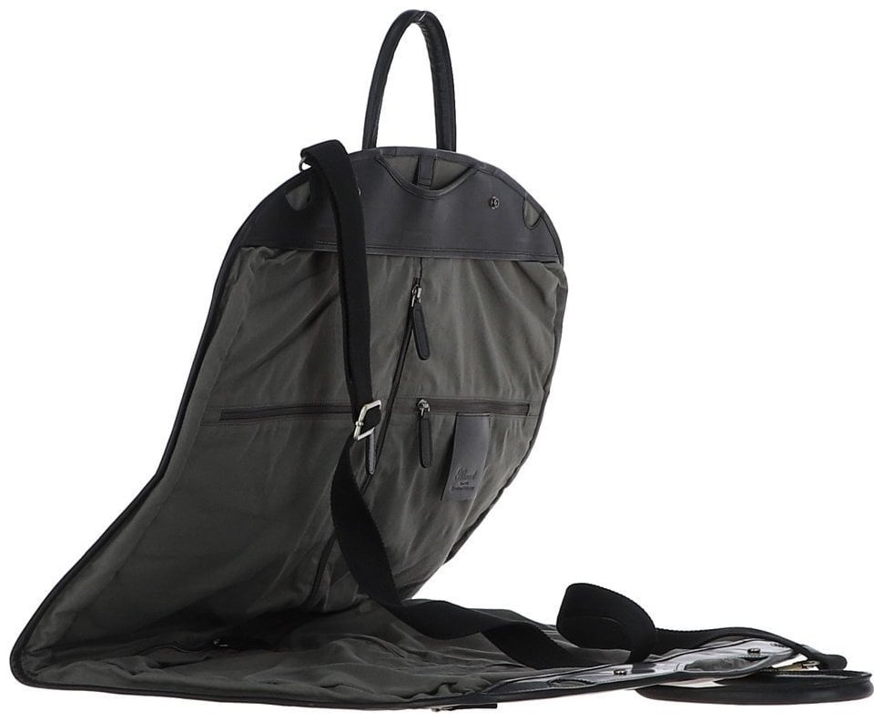 Мужской портплед из гладкой кожи для путешествий Ashwood K50 черного цвета 95447 modnotak фото №6