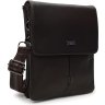 Маленькая мужская сумка через плечо из гладкой кожи коричневого цвета Ricco Grande (21385) - 1