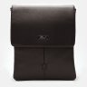 Маленькая мужская сумка через плечо из гладкой кожи коричневого цвета Ricco Grande (21385) - 2
