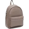 Небольшой женский кожаный рюкзак цвета тауп Ricco Grande (21436) - 1