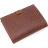 Светло-коричневое мужское портмоне из натуральной кожи с блоком под документы KARYA (55947) - 3