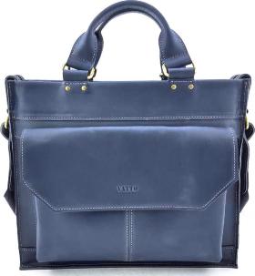 Функциональная деловая мужская сумка из винтажной кожи VATTO (11689)