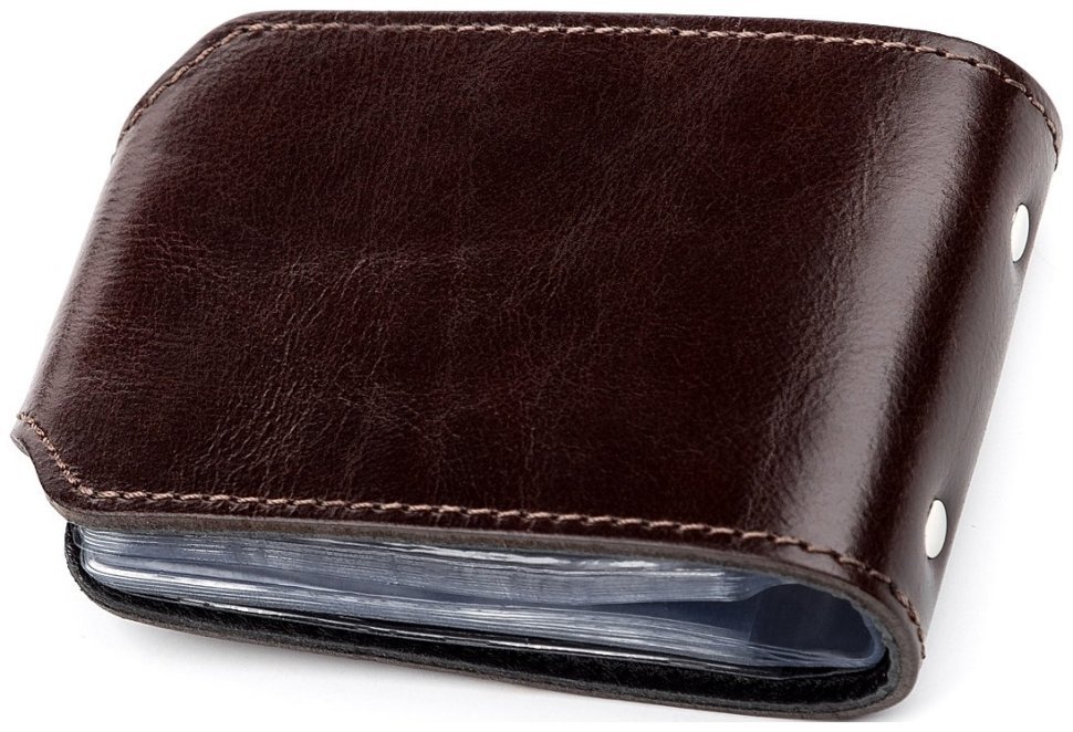 Горизонтальный маленький картхолдер из натуральной кожи коричневого цвета Shvigel (2413914) фото №13 Горизонтальный маленький картхолдер из натуральной кожи коричневого цвета Shvigel (2413914) modnotak фото №13