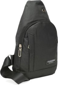 Чорний текстильний чоловічий рюкзак-слінг з однією лямкою Monsen (56747)
