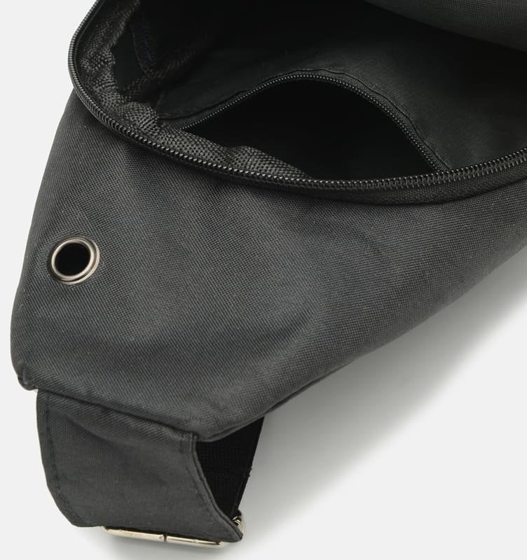 Черный текстильный мужской рюкзак-слинг с одной лямкой Monsen (56747)