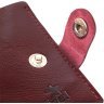 Бордовый женский кошелек двойного сложения из гладкой кожи Shvigel (2416442) - 3