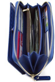 Лаковый кошелек большого размера под много карточек ST Leather (16325)