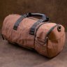 Вместительная спортивная сумка из плотного текстиля в коричневом цвете Vintage (20643) - 8