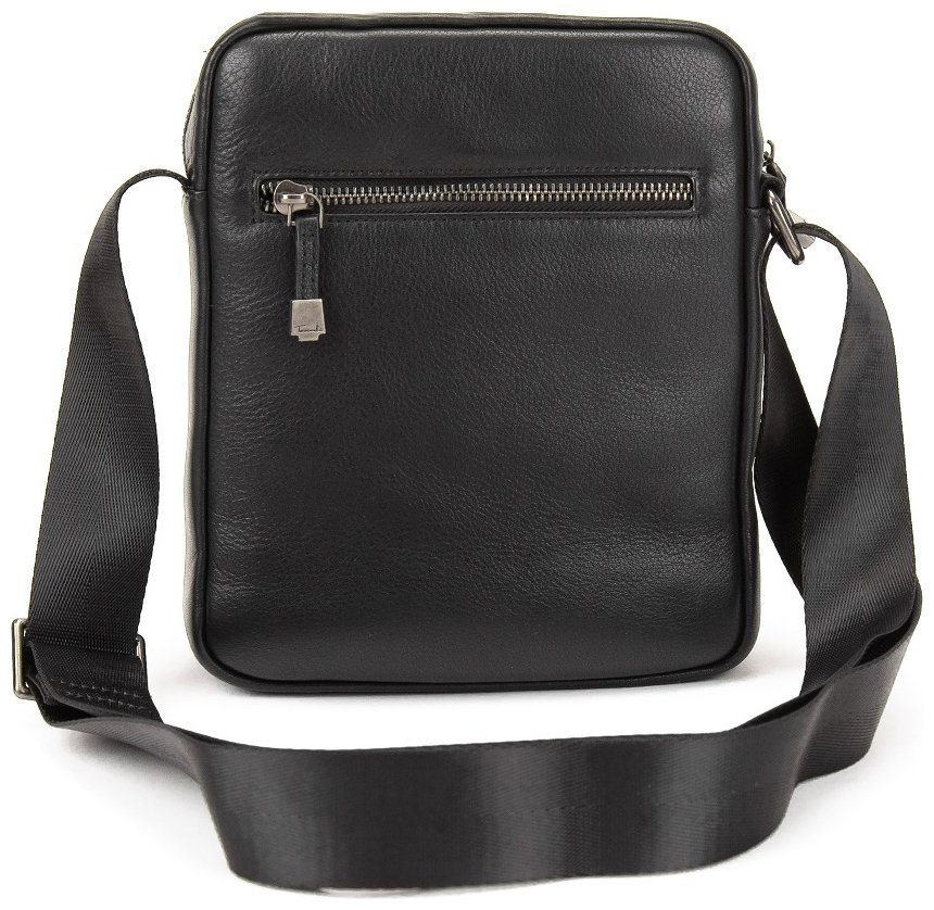 Черная добротная мужская сумка-планшет из натуральной кожи Tavinchi 77547 modnotak фото №9