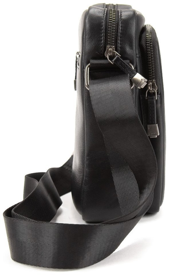 Черная добротная мужская сумка-планшет из натуральной кожи Tavinchi 77547 modnotak фото №10