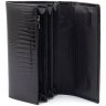 Кошелек кожаный лакированный черного цвета Leather Collection 97747 modnotak фото - 2