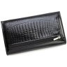 Кошелек кожаный лакированный черного цвета Leather Collection 97747 modnotak фото - 3