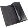 Кошелек кожаный лакированный черного цвета Leather Collection 97747 modnotak фото - 6