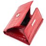 Червоний лаковий гаманець на кнопці KARYA (1066-074) - 4