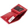 Червоний лаковий гаманець на кнопці KARYA (1066-074) - 3