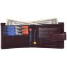 Кожаный мужской кошелек на кнопке со съемным блоком для карт Hammonds Flycatcher HF502 коричневого цвета 107947 modnotak фото - 2