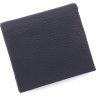 Шкіряний компактний гаманець з зажимом синього кольору KARYA (21769) - 3