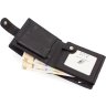 Чоловіче чорне портмоне із зернистої шкіри з кнопкою Leather Collection (21531) - 4