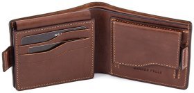 Повседневный кожаный кошелек на магнитах Grande Pelle (13058)