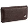 Шкіряний гаманець коричневого кольору з блоком для карт ST Leather (16664) - 1