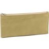 Жіночий тонкий гаманець із натуральної шкіри золотистого кольору Marco Coverna 68647 - 1