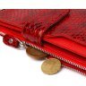 Лакований жіночий гаманець червоного кольору з натуральної шкіри з тисненням під змію CANPELLINI (2421639) - 6