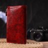 Лакований жіночий гаманець червоного кольору з натуральної шкіри з тисненням під змію CANPELLINI (2421639) - 8