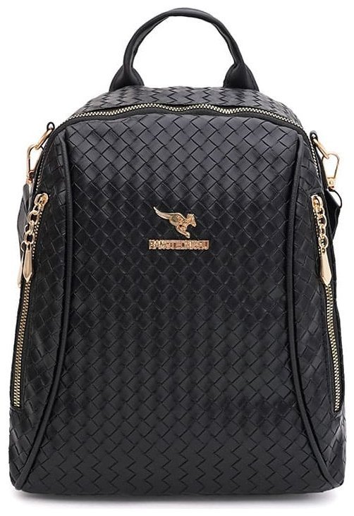 Стильный женский рюкзак из черной экокожи Monsen 88847 фото №1 Стильный женский рюкзак из черной экокожи Monsen 88847 modnotak фото №1