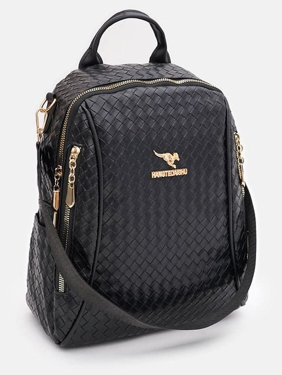 Стильный женский рюкзак из черной экокожи Monsen 88847 фото №2 Стильный женский рюкзак из черной экокожи Monsen 88847 modnotak фото №2