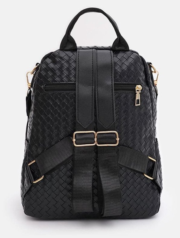 Стильный женский рюкзак из черной экокожи Monsen 88847 фото №3 Стильный женский рюкзак из черной экокожи Monsen 88847 modnotak фото №3