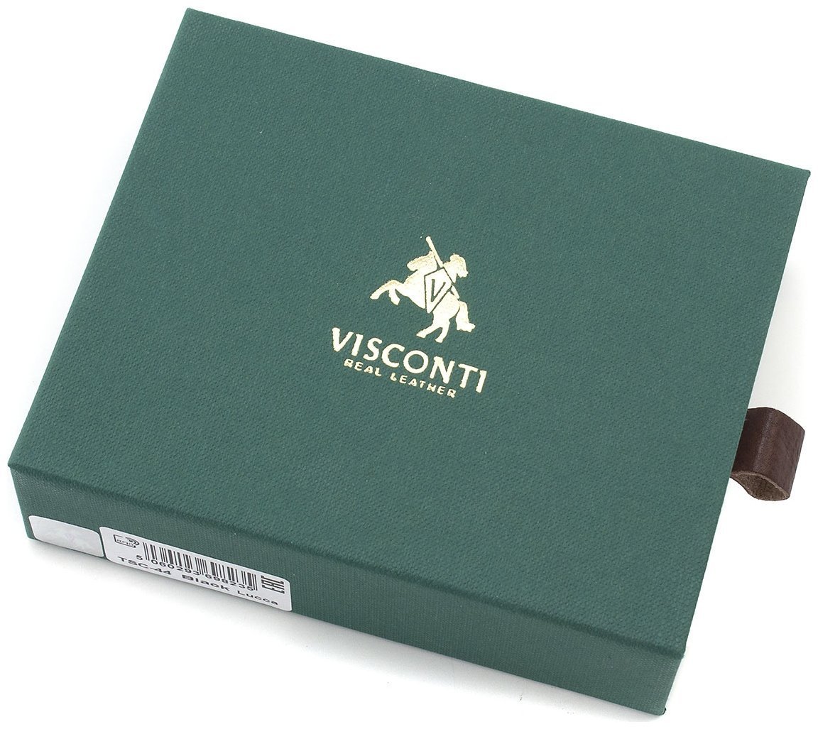 Маленькое мужское портмоне вертикального типа из натуральной кожи коричневого цвета Visconti 68947