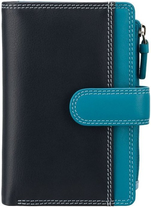 Синий женский кошелек среднего размера из натуральной кожи высокого качества Visconti 69247