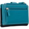 Синий женский кошелек среднего размера из натуральной кожи высокого качества Visconti 69247 - 14