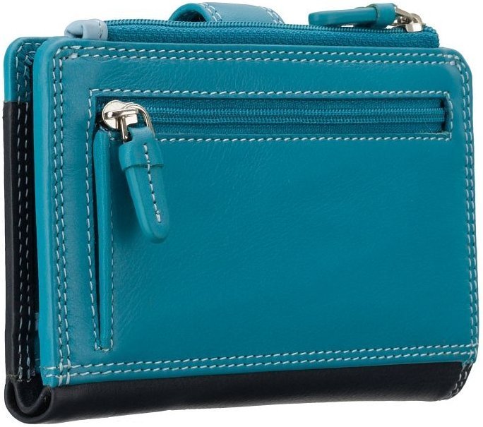 Синій жіночий гаманець середнього розміру з натуральної шкіри високої якості Visconti 69247