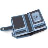 Синій жіночий гаманець середнього розміру з натуральної шкіри високої якості Visconti 69247 - 9