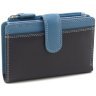 Синій жіночий гаманець середнього розміру з натуральної шкіри високої якості Visconti 69247 - 1