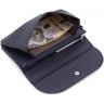 Великий темно-синій гаманець-клатч з натуральної шкіри ST Leather (14031) - 2