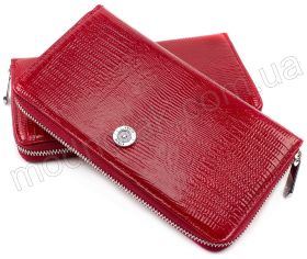 Червоний шкіряний гаманець великого розміру KARYA (1118-074)