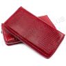 Червоний шкіряний гаманець великого розміру KARYA (1118-074) - 3