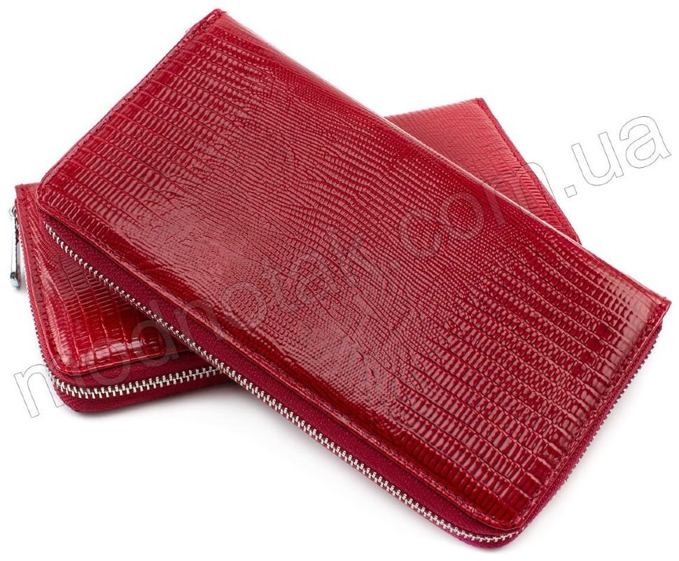 Червоний шкіряний гаманець великого розміру KARYA (1118-074)