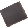 Вінтажне чоловіче портмоне з темно-коричневої шкіри без монетниці BlankNote (50248) - 3