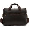 Мужская кожаная деловая сумка для ноутбука коричневого цвета VINTAGE STYLE (14670) - 2
