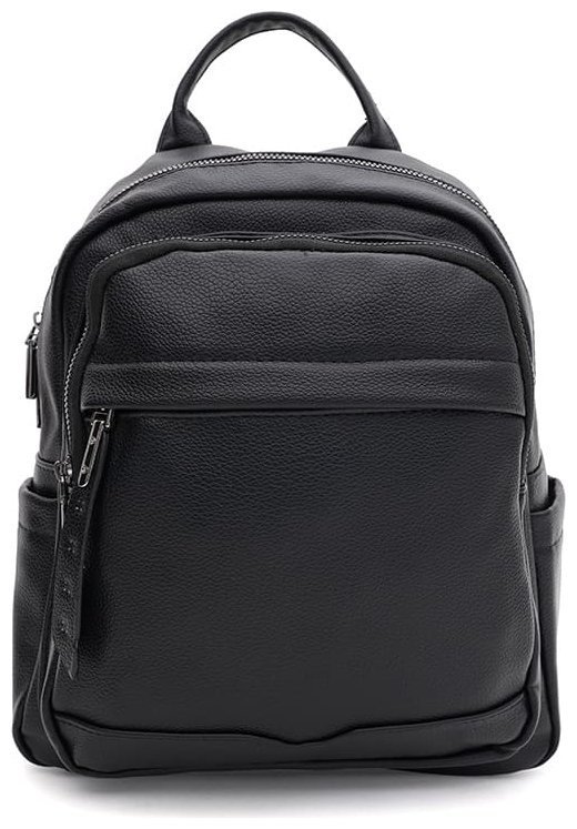 Женский рюкзак из экокожи в классическом черном цвете Monsen 71848 modnotak фото №1